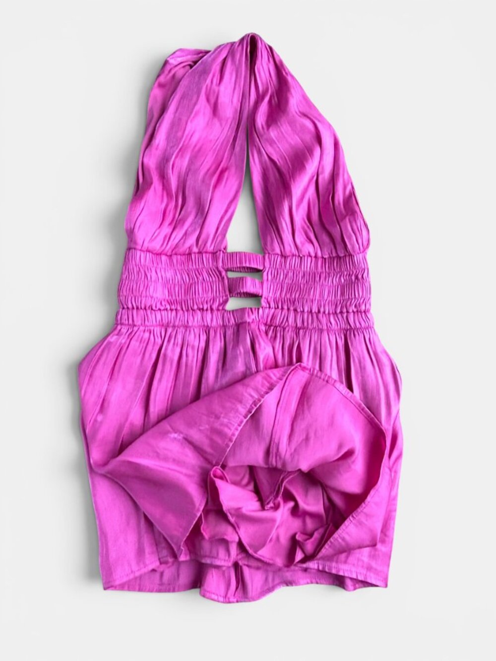 Stiletto's Pink Smocked Plunge Romper - Picture 15 of 16